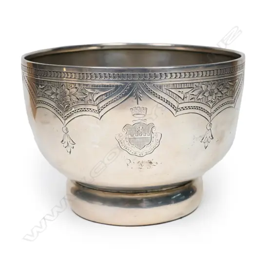 Julius Hyman (Dunedin) silver presentation bowl,